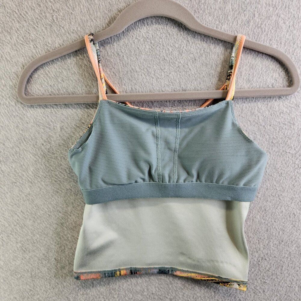 Athleta Girl Sports Bra Girls 12 Simone Biles Brushstroke Tank Because I Can - Picture 6 of 14